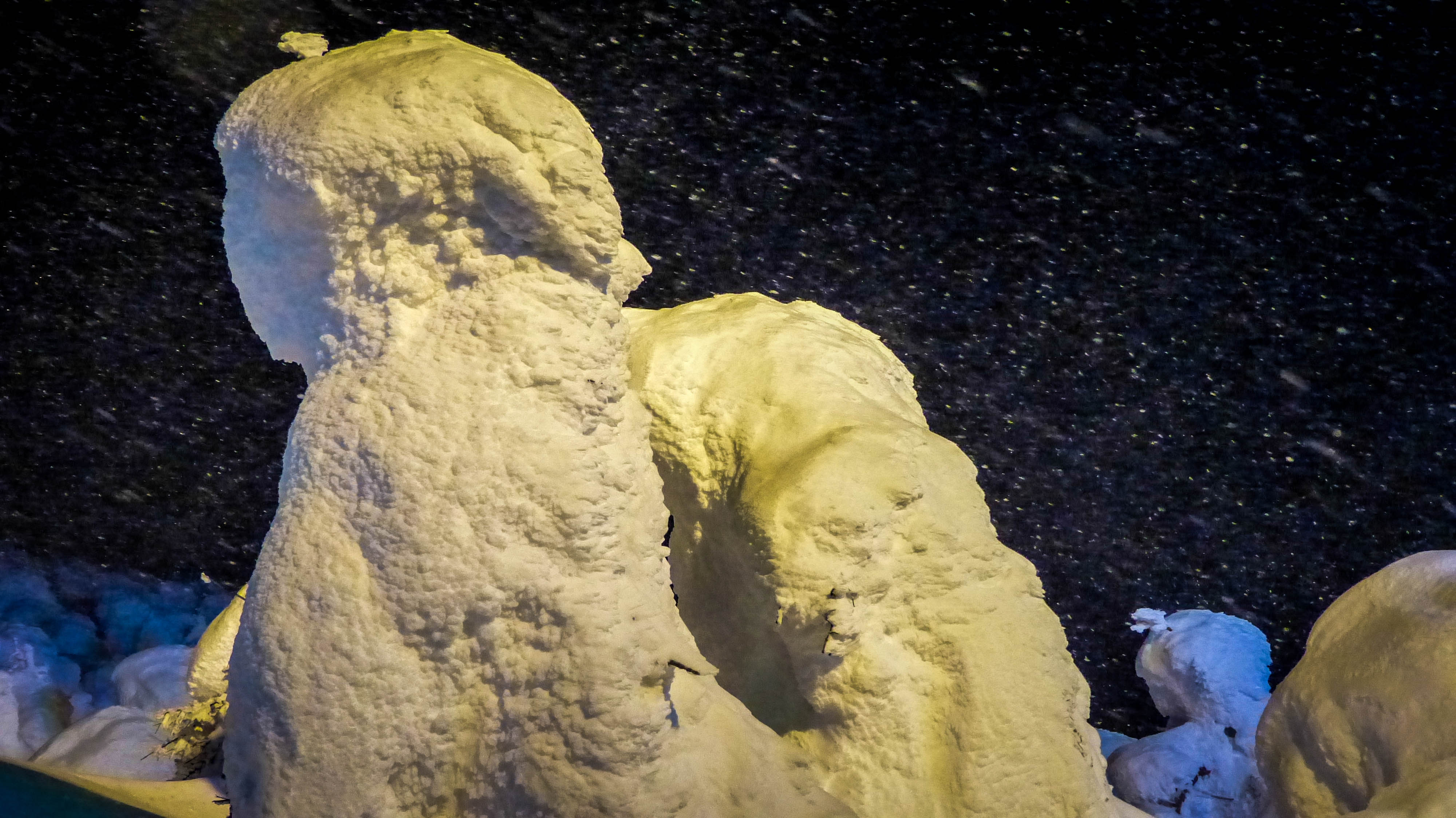 Ice monsters on the top of Zao.