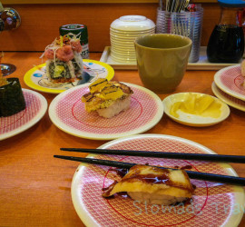 various sushi at Kappazushi