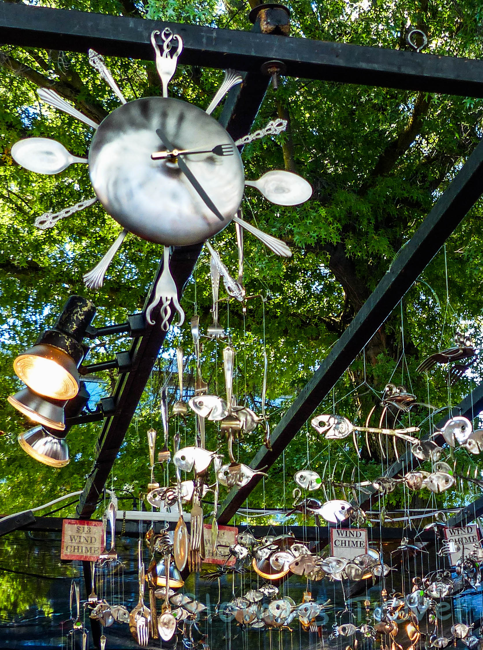 Portland Saturday Market Silverware Clocks