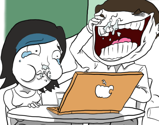 A couple laughing so hard milk comes out their nose