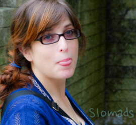 Kristin sticking her tongue out and making a silly face