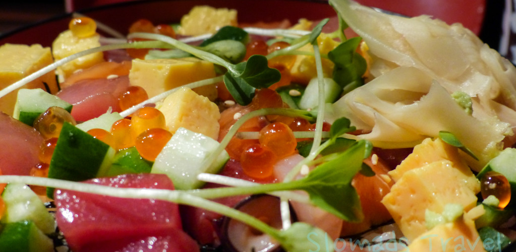 Chirashizushi from a shop in Asakusabashi, Tokyo.