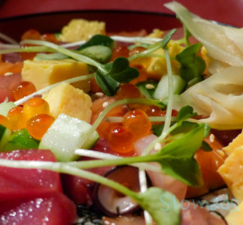 Chirashizushi from a shop in Asakusabashi, Tokyo.