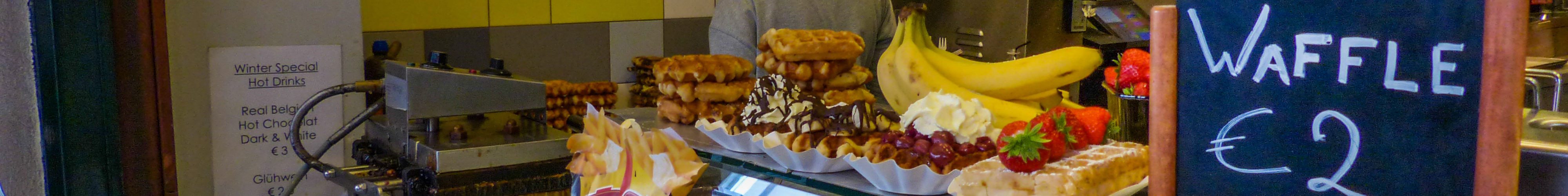 Belgian waffles in Bruges/